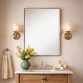 thumbnail image 3 of TEHOME Farmhouse Pivot Rectangle Bathroom Mirror Chrome Metal Framed Tilting Beveled Vanity Mirrors for Wall, Overall 27.91x 30 inches (Mirrror 24 x 30 inches), 3 of 9