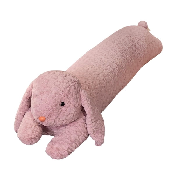 Peluche de animal largo, almohada de tiro largo, peluche realista y suave. Conejo púrpura