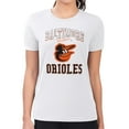 thumbnail image 4 of Women's G-III 4Her by Carl Banks White Baltimore Orioles Super-Slim Fit Lightweight Team Logo Graphic T-Shirt, 4 of 5