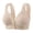 Khaki, variant on MEICHEN Wireless Daisy Bras for Middle and Elderly Women Fashion Solid Plus Size Front Closure Underwear Seamless Bralettes
