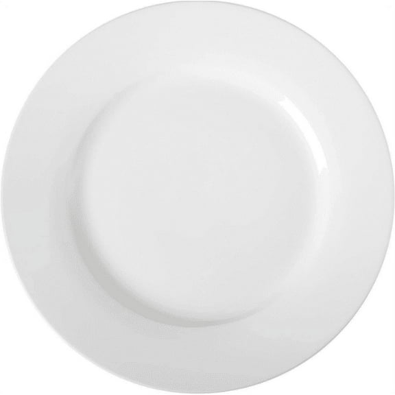 6-Piece White Dinner Plate Set