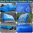 thumbnail image 4 of 24 x 16 Ft Rectangular Pool Ground Cloths, Waterproof PE Swimming Pool Liner Pad, Heavy Duty Above Ground Pool Mat Protector Tarp with Stakes for Pools Bottom Prevents Punctures, 4 of 12