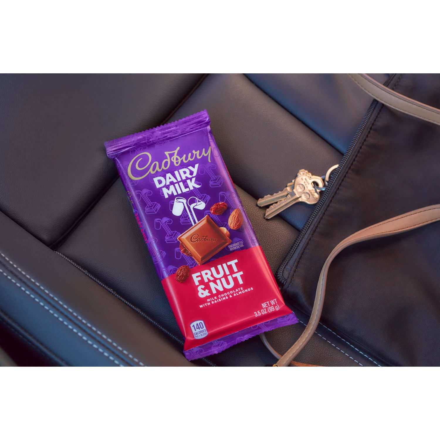 Cadbury Dairy Milk Fruit & Nut Milk Chocolate Candy, Bar 3.5 oz