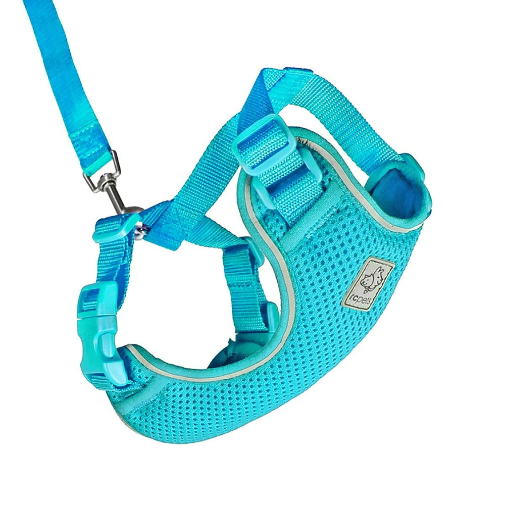 Adventure Kitty Cat Harness with Leash by RC Pet Teal Medium