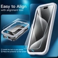 thumbnail image 7 of JETech 5 in 1 Matte Case for iPhone 15 Pro Max 6.7-Inch with 2-Pack Each Tempered Glass Screen Protector and Camera Lens Protector, Translucent Back Shockproof Phone Cover (Black), 7 of 7