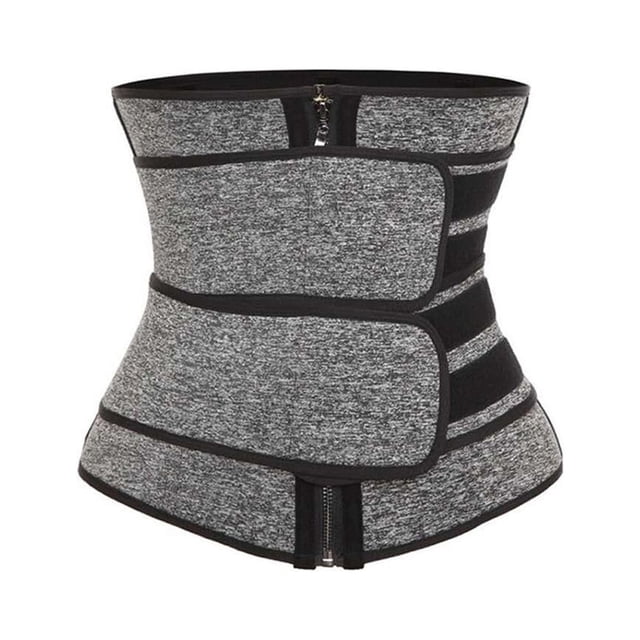 Entrenador de cintura Minnieouse corsé de entrenamiento recortador corporal Neopreno Gris L