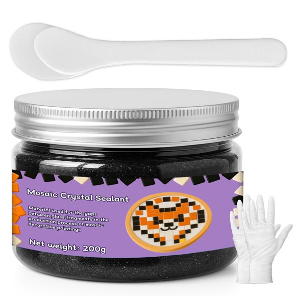 Boquilla para mosaico 1DFAUL 200 g negro cristal para manualidades DIY