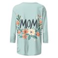 thumbnail image 4 of BLTIBY Mama Shirts for Women Mothers Day Mommy Mom Graphic Short Sleeve Round Neck T Shirts Casual Pullover Tops Tee Gifts Light Blue XXL, 4 of 5