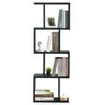 thumbnail image 2 of Canddidliike 2/3/4 Tiers Wooden S-Shaped Bookcase for Living Room Bedroom Office-4-Tier, Tall Bookshelf, Book Shelves for Living Room, Home Office, Bedroom, Balcony, 2 of 8