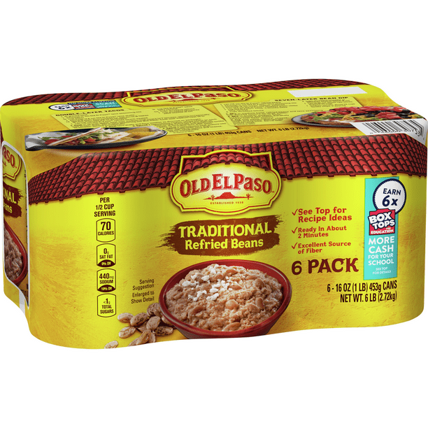 Old El Paso Traditional Refried Beans, 96 oz