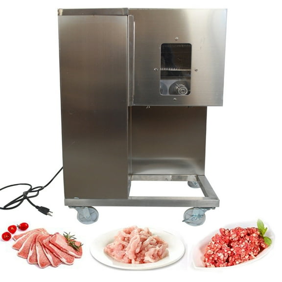 PreAsion Shredded Meat Cutting Machine 5mm Blade QSJ-A Meat Slicer with Double Motor