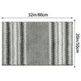 thumbnail image 6 of Unique Bargains Striped Bathroom Rugs Soft Absorbent Fluffy Chenille Bath Mat Rug Non Slip Grey 20" x 32", 6 of 6