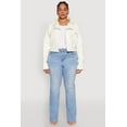 thumbnail image 3 of Womens Plus Size Daisy Faux Leather Cropped Moto Jacket, 3 of 5