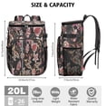 thumbnail image 3 of Travel Cooler Bag - Pioneer Flower Floral Print Pattern Camping Beer Cooler Backpack with Bottle Opener- Waterproof Insulated Picnic Backpacks - Cooler Bag for Beach, 3 of 6