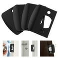 thumbnail image 1 of CTIRCHIU 4Pcs Rectangular Strike Plate Black Stainless Steel Door Locking Office Use, 1 of 6