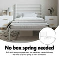 thumbnail image 5 of vidaXL White Twin XL Metal Bed Frame with Headboard & Slats, No Mattress, Easy Assembly, 5 of 9