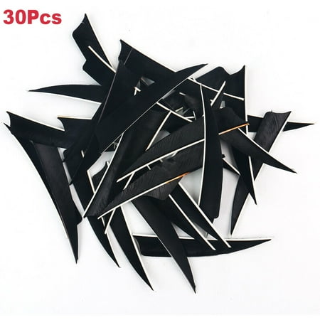 EROCK 30pcs 5 Bow Arrow DIY Archery Arrow Feather Natural Fletching Turkey Fletches