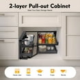 thumbnail image 3 of Blind Corner Cabinet Pull Out Organizer, 2 Tier Kitchen Corner Cabinet Pull Out, MagicCorner Pull Out with Adjustable 4 Separate Baskets for 14 Inch Open Organizer for Kitchen Cabinets, 3 of 24