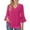 Pink, variant on Women Sparkly Sequin Blouse with Ruffled Sleeves and V Neck Elegant Party Top for Holiday Celebrations and Festive Weddings XXL Size Purple