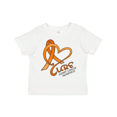 

Inktastic Cure- Kidney Cancer Awareness Orange Ribbon Gift Toddler Boy or Toddler Girl T-Shirt