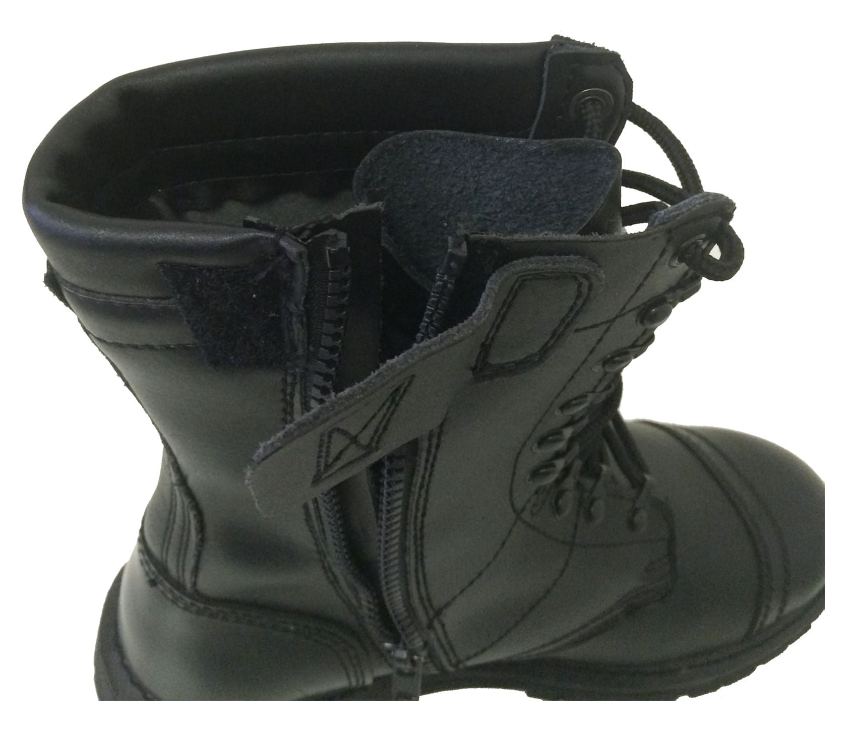 Men's Tactical Boots Cap Toe Army Leather Combat Military 10" Zipper Shoes