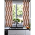 thumbnail image 2 of Brown Floral Sheer Curtains 39 Inch Length 2 Panels Set for Living Room/Bedroom, Spring Flowers Modern Abstract Art Farmhouse Kitchen Curtains Grommet Curtains Window Treatments 27.5"x39"x2, 2 of 7