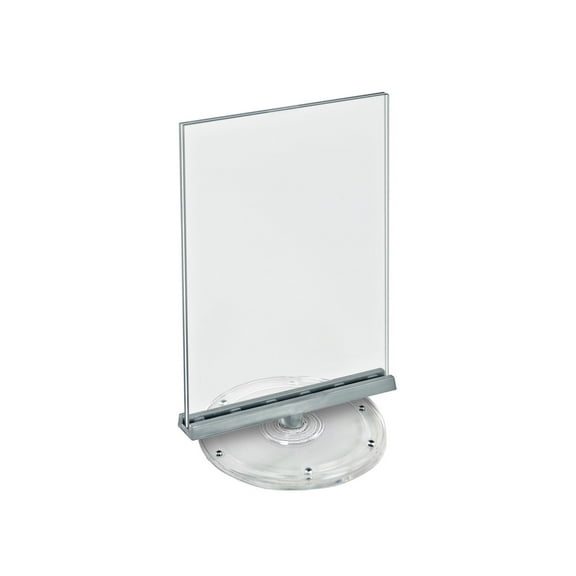 Two Sided Revolving Acrylic Sign Holder: 8.5"W x 11"H, 2-Pack