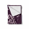 thumbnail image 2 of Enjoy the Little Things Soft Flannel Fleece Throw Blanket, Words of Wisdom with Dots Hand Drawn Motivation Boost, Cozy Plush for Indoor and Outdoor Use, 60" x 80", Pale Mauve and Purple, by Ambesonne, 2 of 6