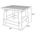 thumbnail image 5 of Leigh Country TX 36010 Amber-Log Adult Outdoor Rectangular Patio End Table - Brown, 5 of 6