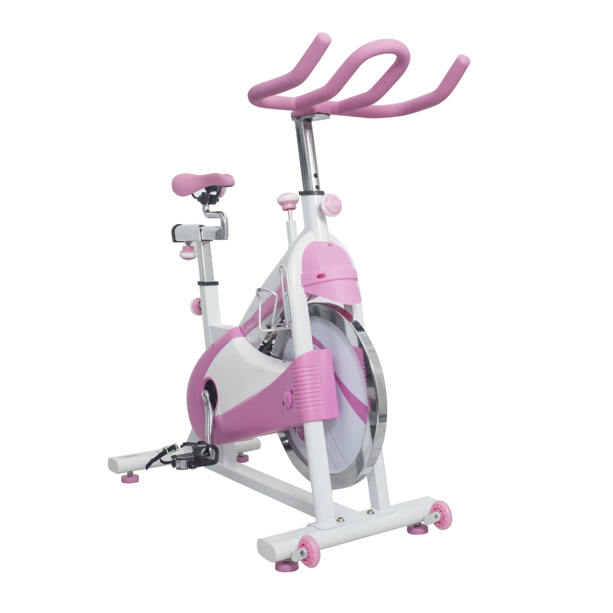 Sunny Health & Fitness Pink Belt Drive Premium Indoor Cycling Exercise Bike  - Stationary Trainer Workout Bike, P8150