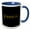 Blue/White, variant on 3drose, Johnson Popular Baby Boy Name in America. Yellow on Black Gift, Charm, 11oz Two-tone Black Mug