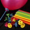 thumbnail image 4 of BRIGHTFUFU Assorted Color Plastic Balloon Sticks with Base for Party Decorations, 144 Pieces Set, 4 of 4
