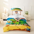 thumbnail image 2 of jejeloiu Cartoon Summer Turtle Twin Duvet Cover,Sunglasses Beach Scene Twin Bedding For Boys,Blue Yellow,Polkadot Reversible,2pcs,1 Duvet Cover and 1 Pillowcase, 2 of 6