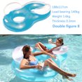 thumbnail image 4 of Anillo de natación doble de playa de tumbona de agua flotante de piscina inflable en forma de 8 Likrtyny Deportes al aire libre Salida diaria Juego de fiesta, 4 of 9