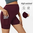 thumbnail image 2 of Bixock Women's Maternity Leggings Casual High Waisted Over The Belly Workout Yoga Activewear Pregnant Short Pants, 2 of 5
