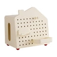 thumbnail image 1 of Pegboard House Tissue Box and Desktop Organizer, Multipurpose Storage Rack with Drawer and Dividers for Living Room, Home Office, Bedroom, Bathroom, 1 of 6