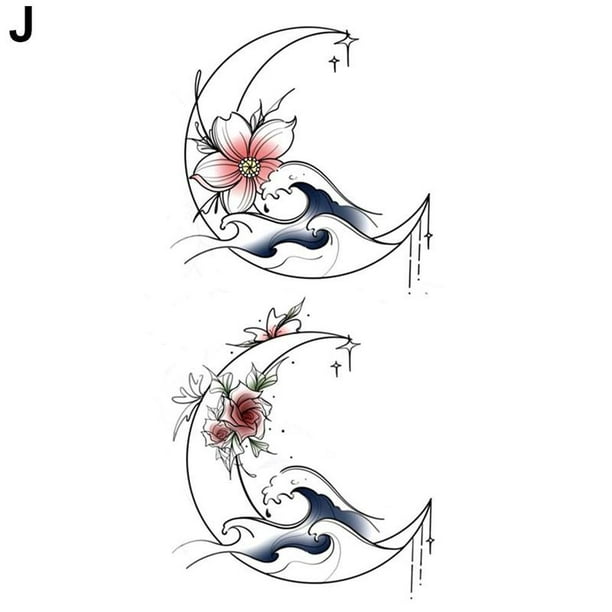 1PC Purple Watercolor Rose Lily Flower Tatoos/ Women Body Chest Art Temporary Tatto/ Waterproof Tattoo Stickers L4V3 1PC Purple Watercolor Rose Lily Flower Tatoos/ Women Body Chest Art Temporary Tatto/ Waterproof Tattoo Stickers L4V3