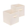 thumbnail image 1 of Ensemble de 2 cubes de Rangement Pliants, Beige, 1 of 5