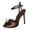 Coffee, variant on Heels for Women Peep Toe Ankle Strap Heeled Sandals Glitter Rhinestone Dress Shoes Sexy Party Prom Stilettos Coffee Size 6.5