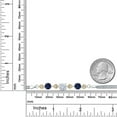thumbnail image 4 of Gem Stone King 925 Sterling Silver and 10k Yellow Gold White Moissanite Blue Sapphire and White Lab Grown Diamond Bracelet for Women (3.48 Cttw, Round 7MM and 6MM, 6.5/7/7.5 inch, Made in Italy), 4 of 4