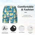 thumbnail image 3 of Fotbe Cute Polar Bear Fishing Traje de Baño para Hombre – Shorts de Natación de Secado Rápido con Forro y Bolsillos-XX-Large, 3 of 6