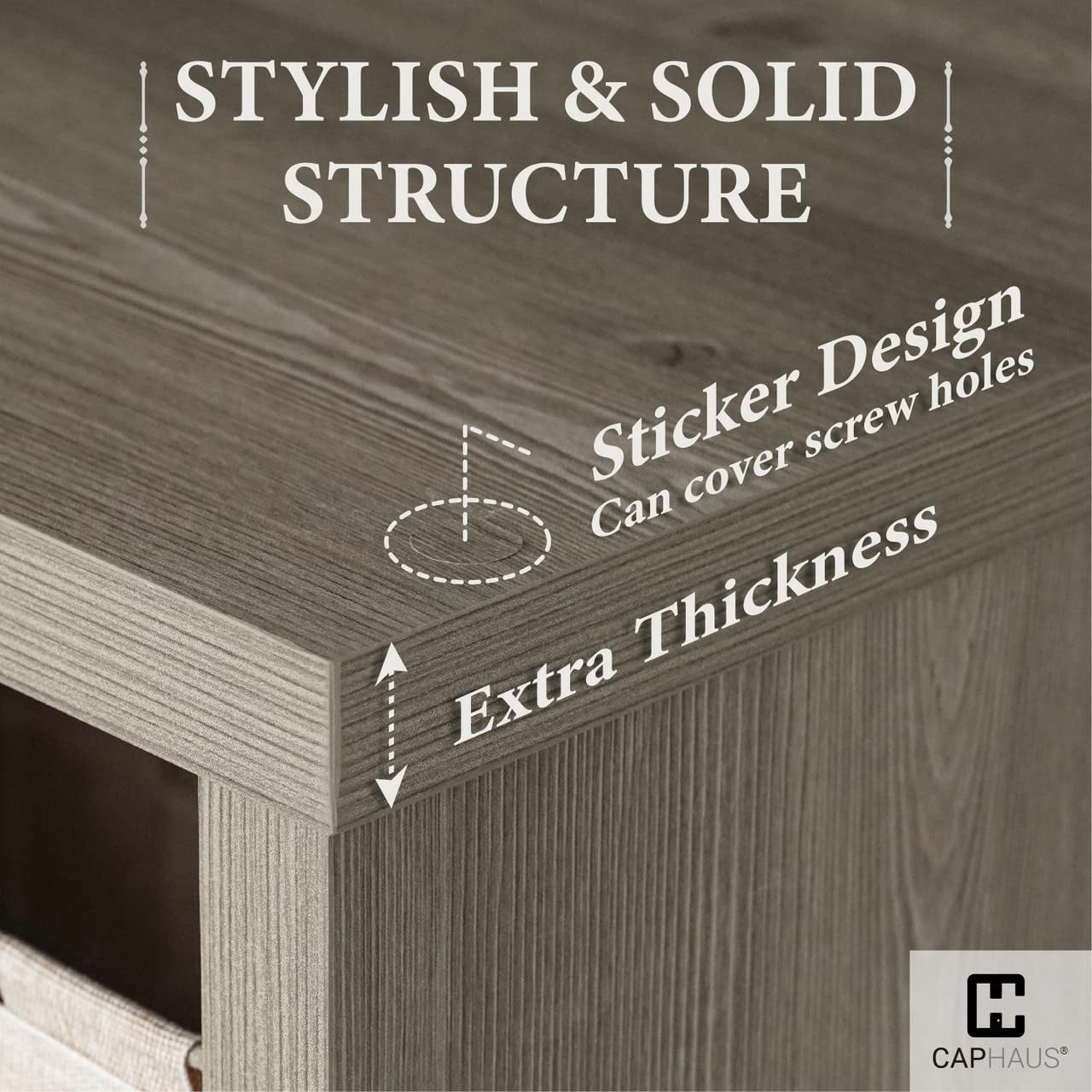 CAPHAUS Sturdy Room 13-Inch Cube Storage Organizer Shelf, with Extra Thick Exterior Edge, Open Storage Shelf Divider, Bookcase, 6-Cube / 8-Cube / 9-Cube, Colors Available in Rustic Grey Oak and White