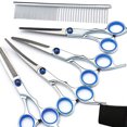 thumbnail image 1 of Dog Grooming Scissors Set,Dog Grooming Scissors Kit Pet Grooming Scissors Set Dog Shears Industry-Leading Standards, 1 of 12