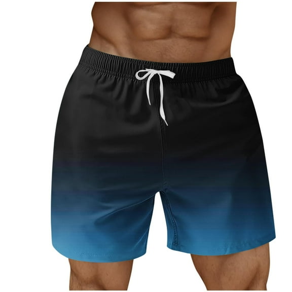 Viluyesy Mens Beach Shorts, Drawstring Loose Stretchy Quick Dry Summer Sports Swim Trunks Navy XL