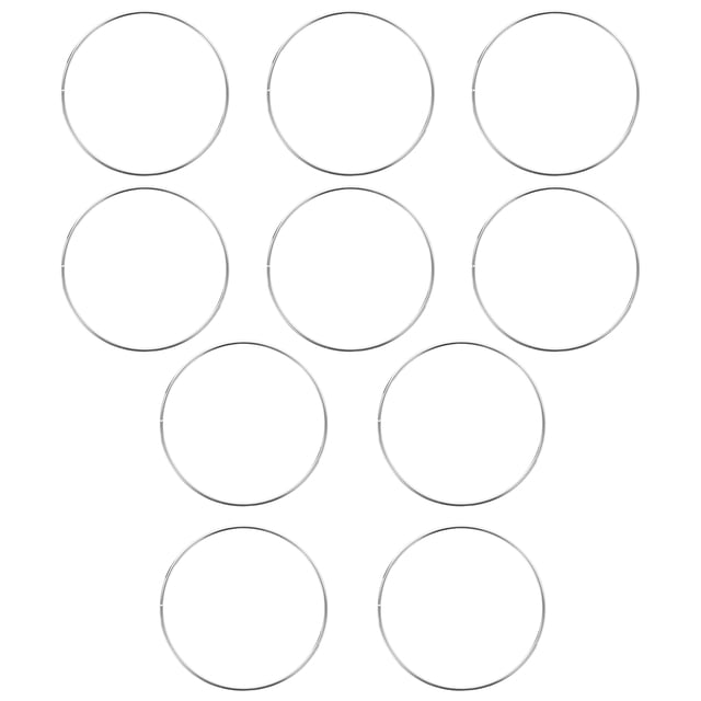 MasteelfCA 10 Pcs Anneau Rond en Métal Dreamcatcher Simple Accessoire de Robe Fait Main pour Femme Fille (10cm)