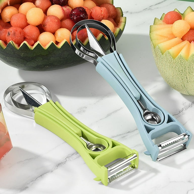 Choxila 5-in-1 Melon Baller Scoop Set, Stainless Steel Melon Baller Melon  Cutter & Carving Tools for Fruit, Seed Removal & Pulp Separator & Fruit