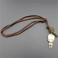 thumbnail image 4 of Esquirla Cartoon Soldier Collier Chaîne Réglable en Cuir PU Marron Pendentif Croix, 4 of 4