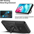 thumbnail image 5 of Case for Motorola Moto G60S with Slide Camera Cover,Military Grade Heavy Duty Protection Phone Case Cover with Magnetic Ring Kickstand for Motorola Moto G60S SJ Blue, 5 of 8