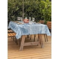 thumbnail image 3 of Outdoor Tablecloth with Umbrella Hole for Patio/Picnic/Party/Camping, Blue Coastal Waterproof Table Cloth Rectangle Table Cover Washable, Nautical Coral Starfish Shell Turtle Summer (60"x 84"), 3 of 8