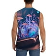 thumbnail image 4 of Fotbe Men's Book Glowing Mushrooms Print Men's Sleeveless Muscle Tank Tops Casual T-Shirts for Gym Workout Beach-Medium, 4 of 8